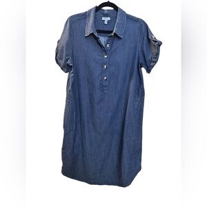 100% Cotton Susina Blue Denim Shirt Dress